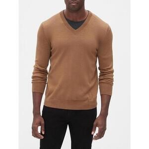 Men’s Banana Republic 100% Merino Wool V Neck Sweater - Fall Cozy Sweater